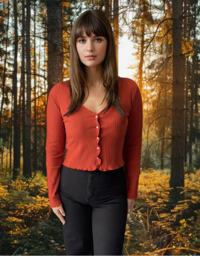 Blusa dalia - Color terracota