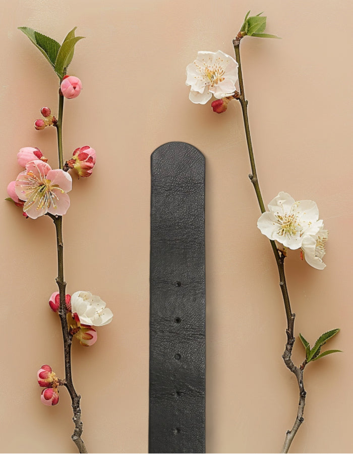 Cinturón casual de hebilla cuadrada - Color negro